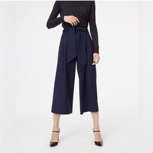 Club Monaco Dark Blue Wide-Leg Izabelah Culotte Pants